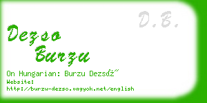 dezso burzu business card